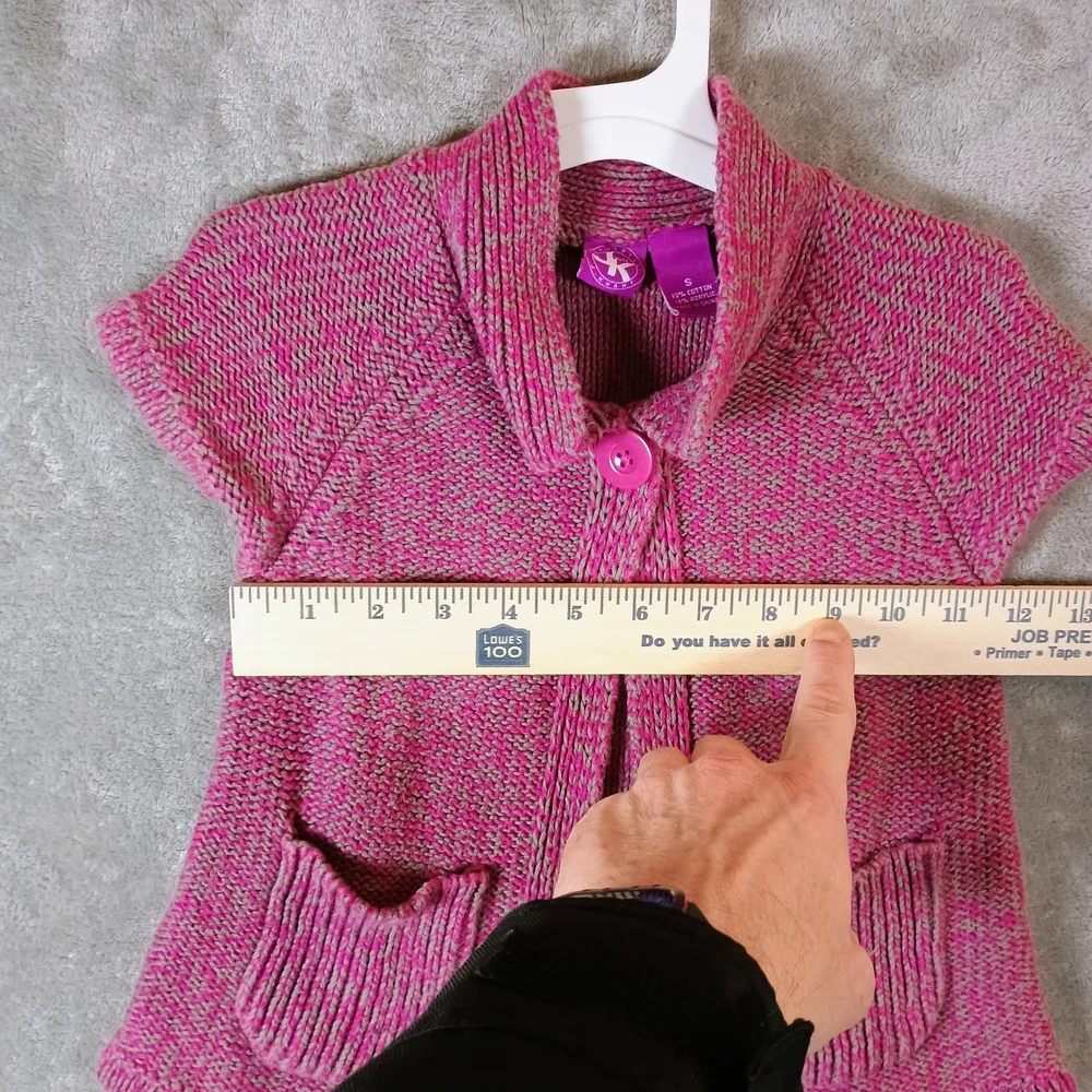 Charming Pink Knit Kids Cape Size Small